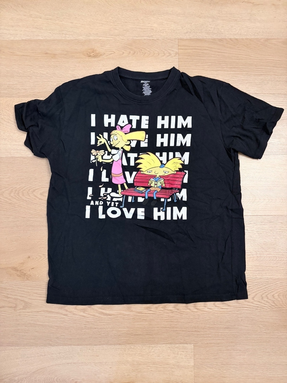 Nickelodeon Hey Arnold! I Hate Him And Yet I Love Him Graphic Tee XL